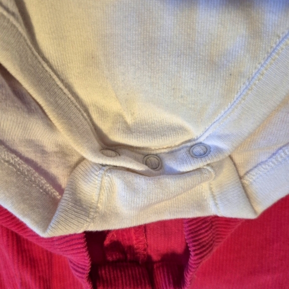 Gymboree girls size 2T pink corduroy pinnie with Peter Pan bodysuit & hat - Picture 8 of 9